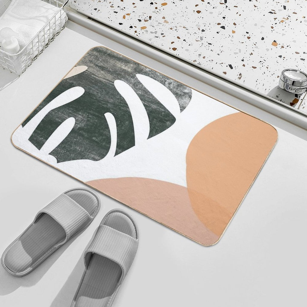 Boho Tropical Botanical Art 2  Fade-Resistant Bath Mat