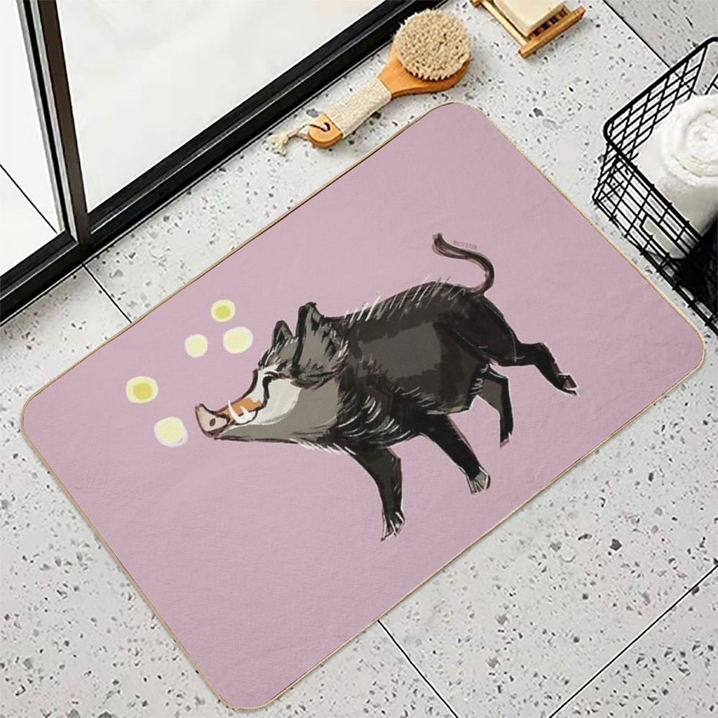 Wild Boar #2  High-Traffic Bath Mat