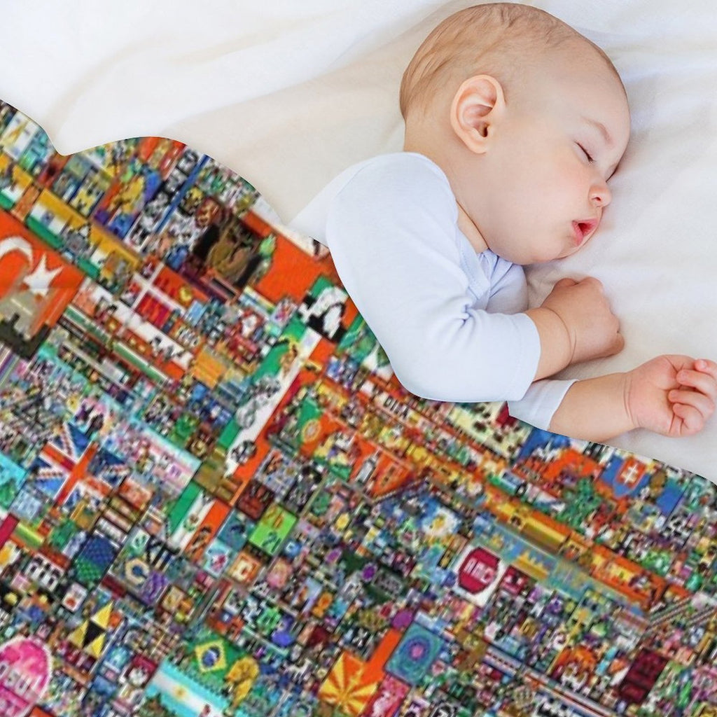 Reddit Rplace Poster Sustainable Throw Blanket