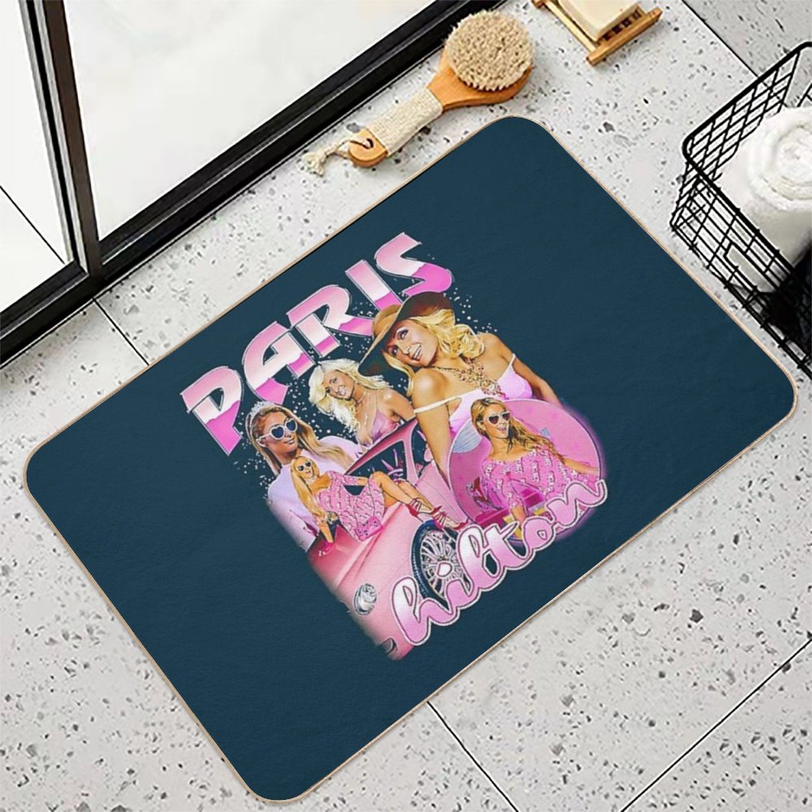Paris Hilton Vintage Bootleg Es  Repositionable Bath Mat
