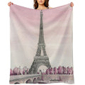 Pink Paris Eco-conscious Throw Blanket
