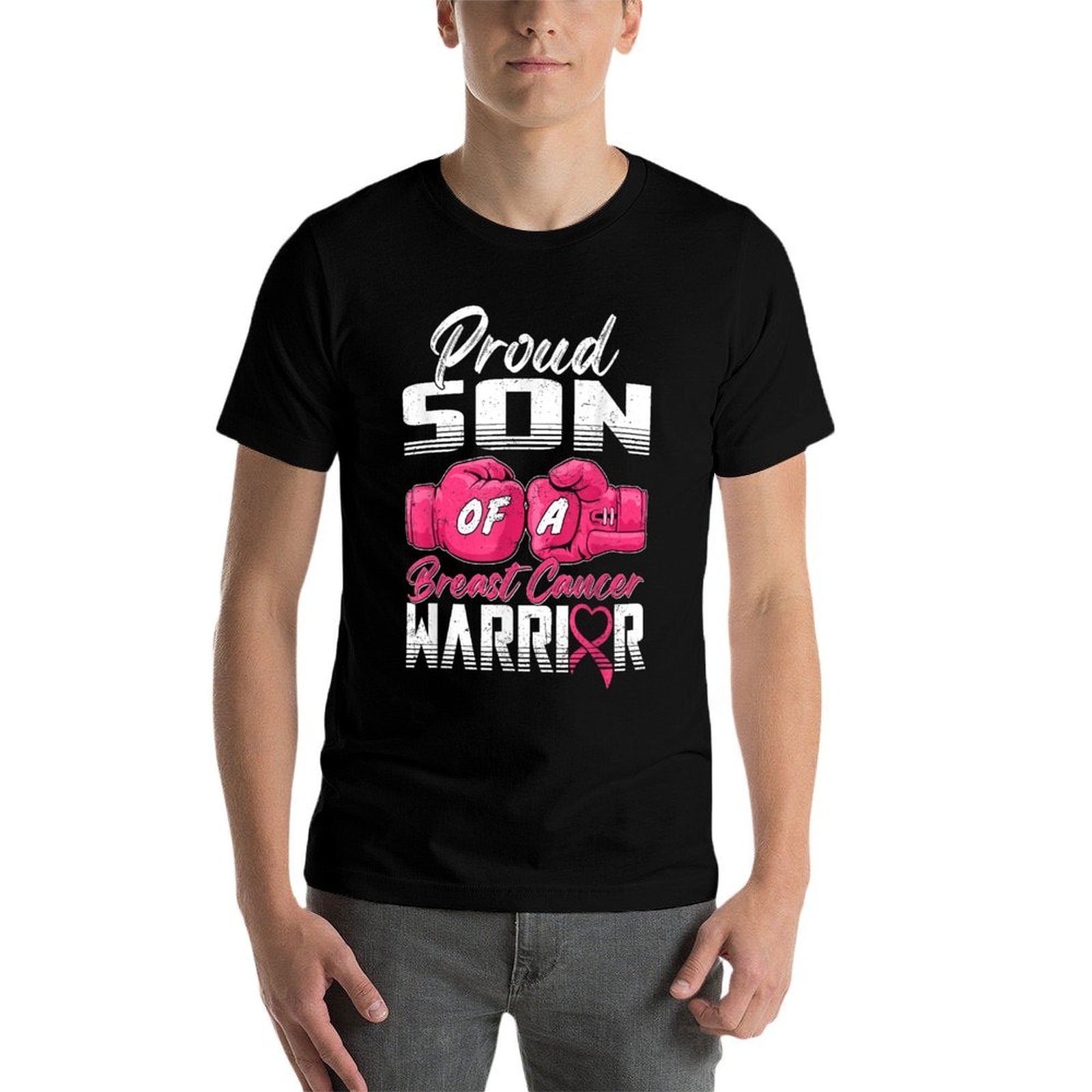 Proud Son Of A Breast Cancer Warrior Breast Cancer Survivor  Soft T-Shirt
