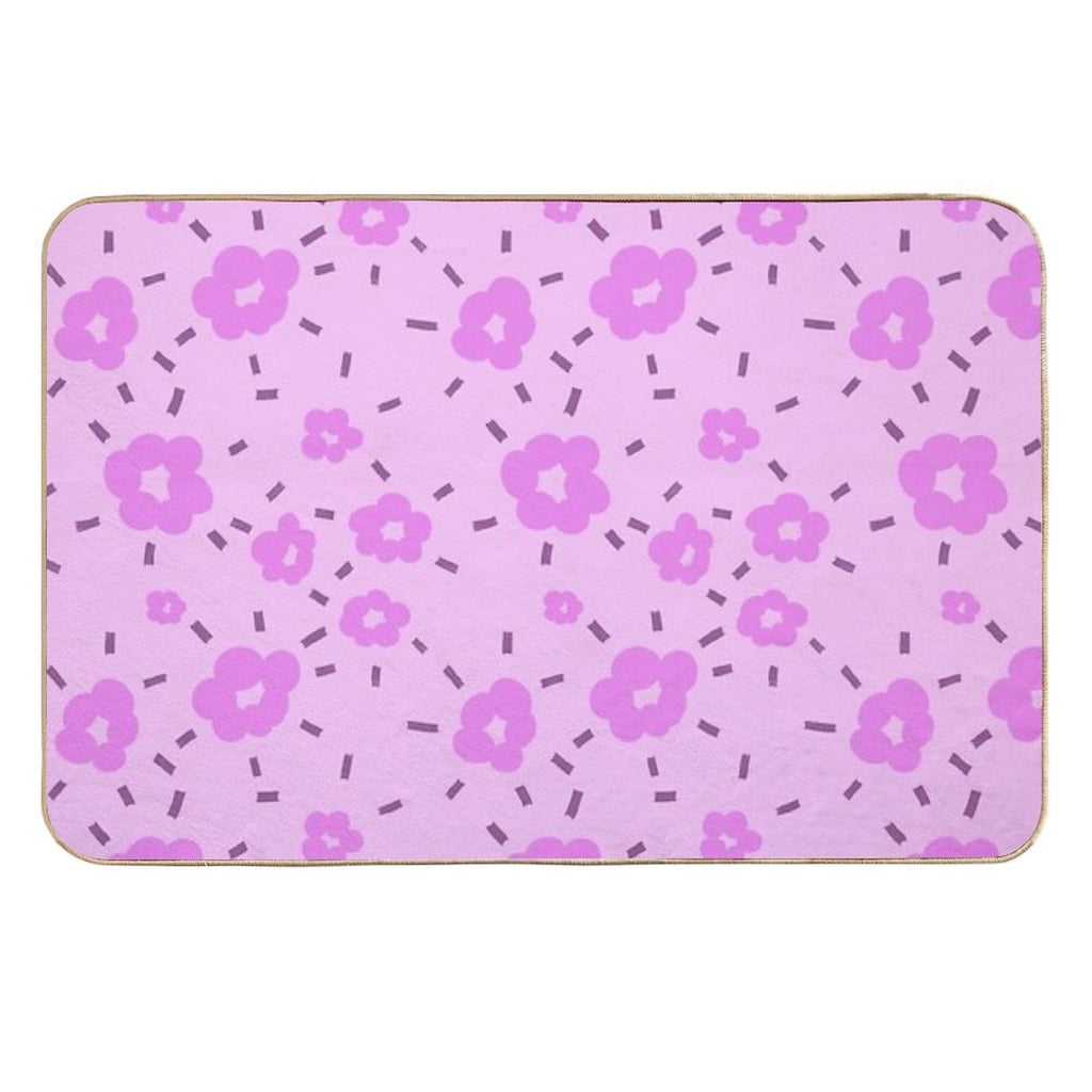 Petal Whimsy - Playful Floral Pattern  Anti-Trip Bath Mat