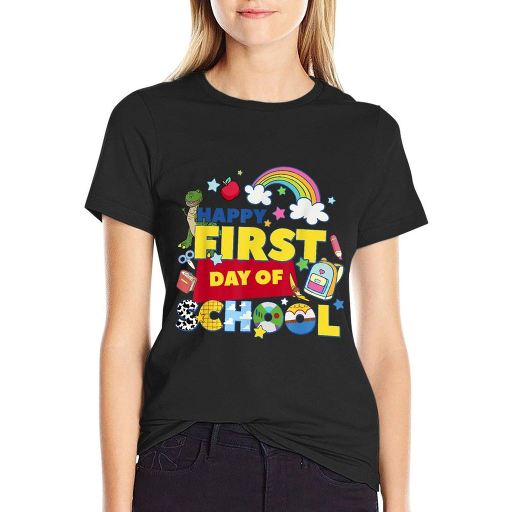 Happy First Day Of School Trendy Back To School  Soft T-Shirt