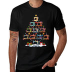 Sewing Machine Christmas Tree Lights Santa Hat Xmas Pajamas  Wrinkle-resistant T-Shirt