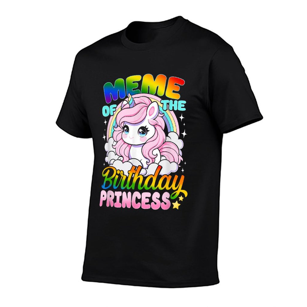 Meme Of The Birthday Princess Unicorn Matching Family  Heathered Texture T-Shirt