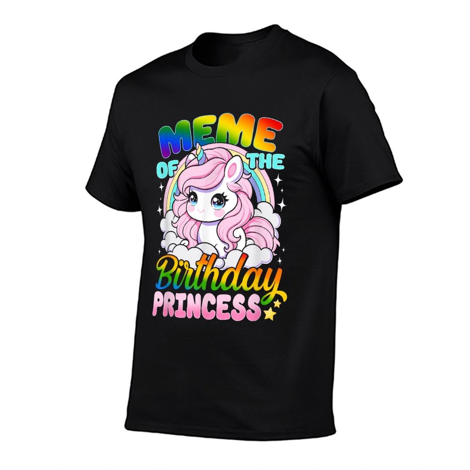 Meme Of The Birthday Princess Unicorn Matching Family  Heathered Texture T-Shirt