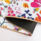 Floral Yellow And Pink Flowers Pattern  Dirt-Trapping Bath Mat