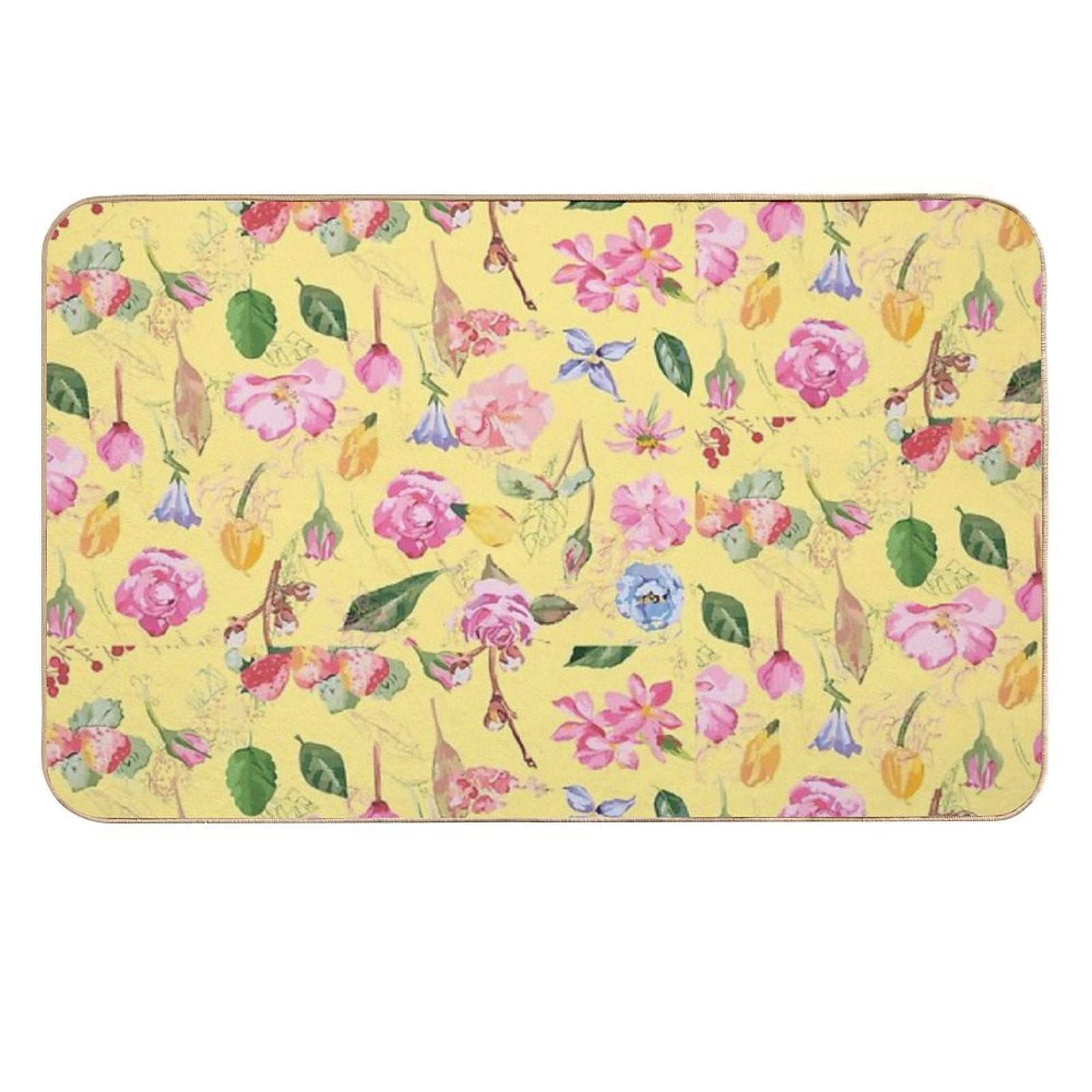 Flowers  Odorless Bath Mat