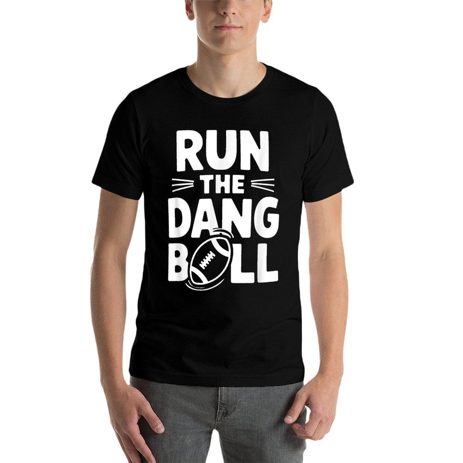 Run The Dang Ball Football Cheer Funny Mom  Moisture-wicking T-Shirt