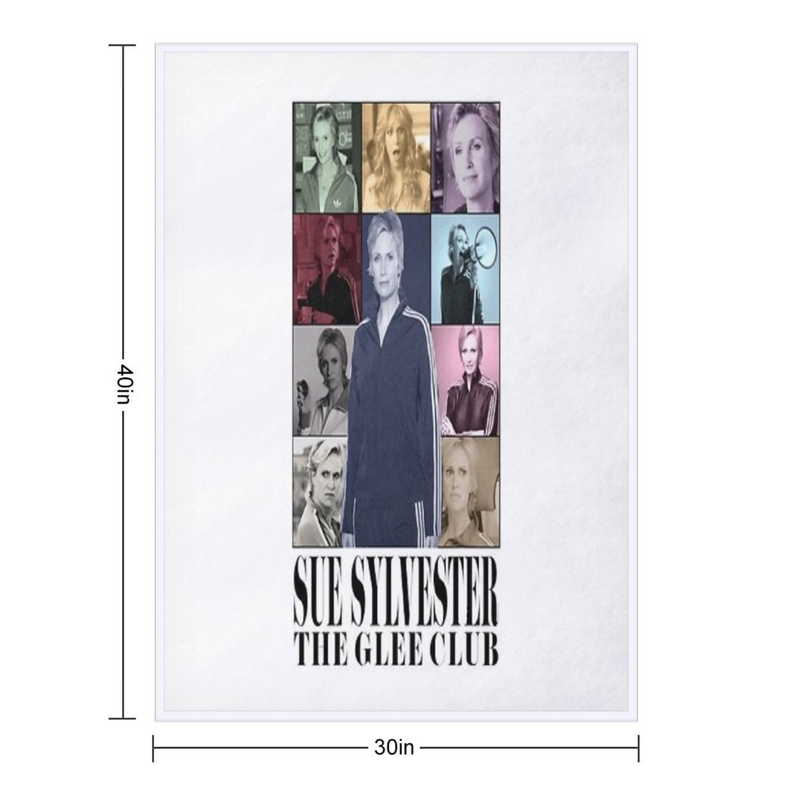Sue Sylvester Eras Sustainable Throw Blanket