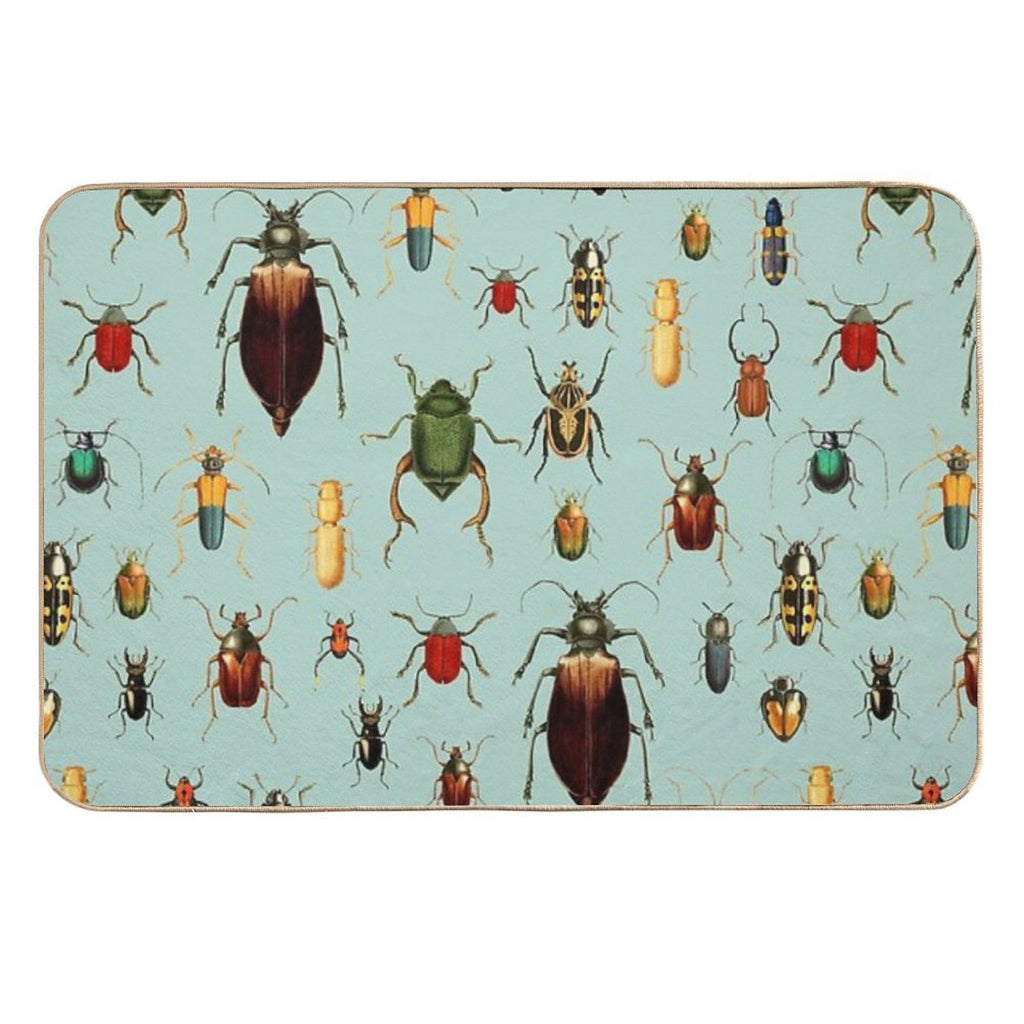 Antique Pattern - Beetles And Bugs  Multi-Purpose Bath Mat