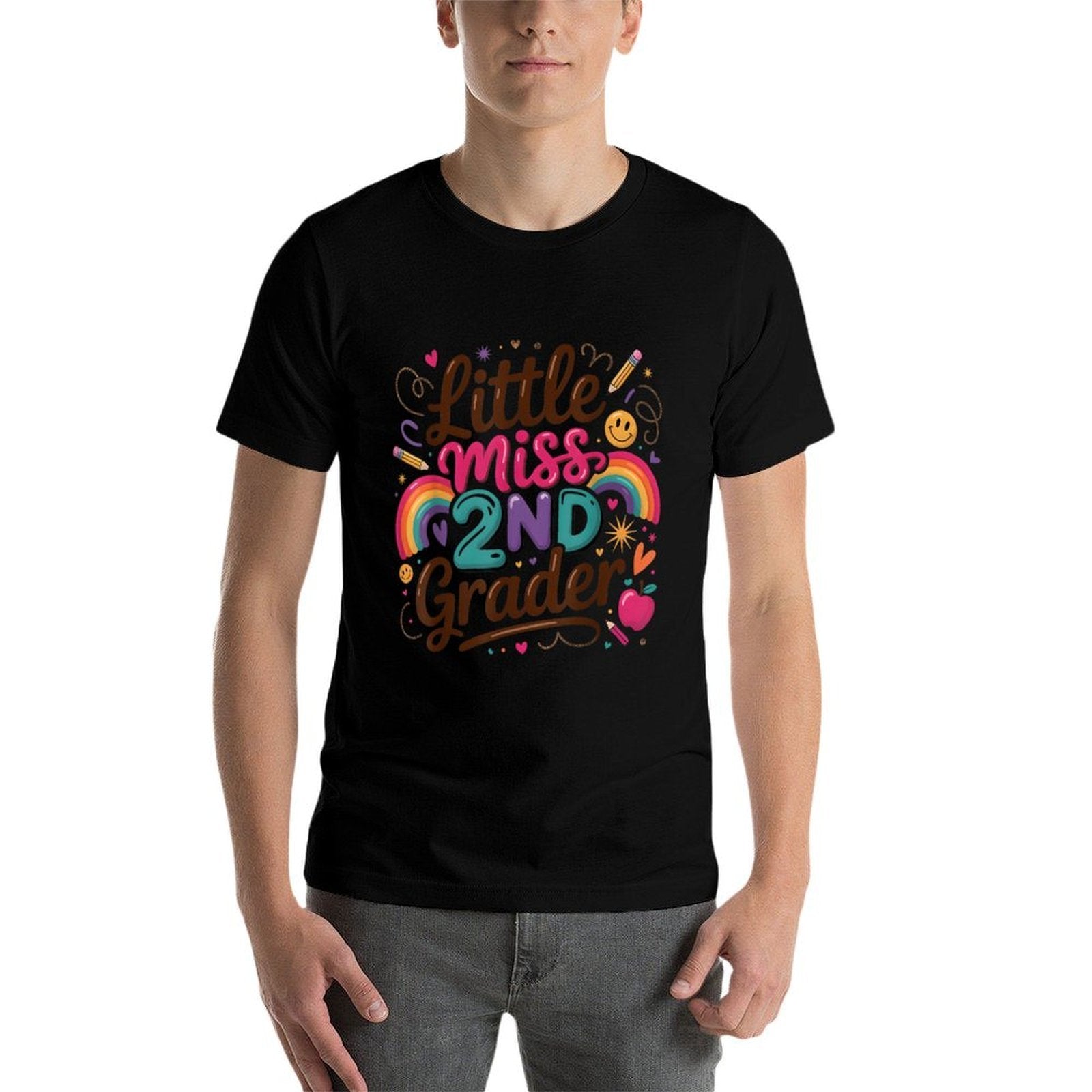 Little Miss 2nd Grade First Day of Second Grade Cute Girls  Soft T-Shirt
