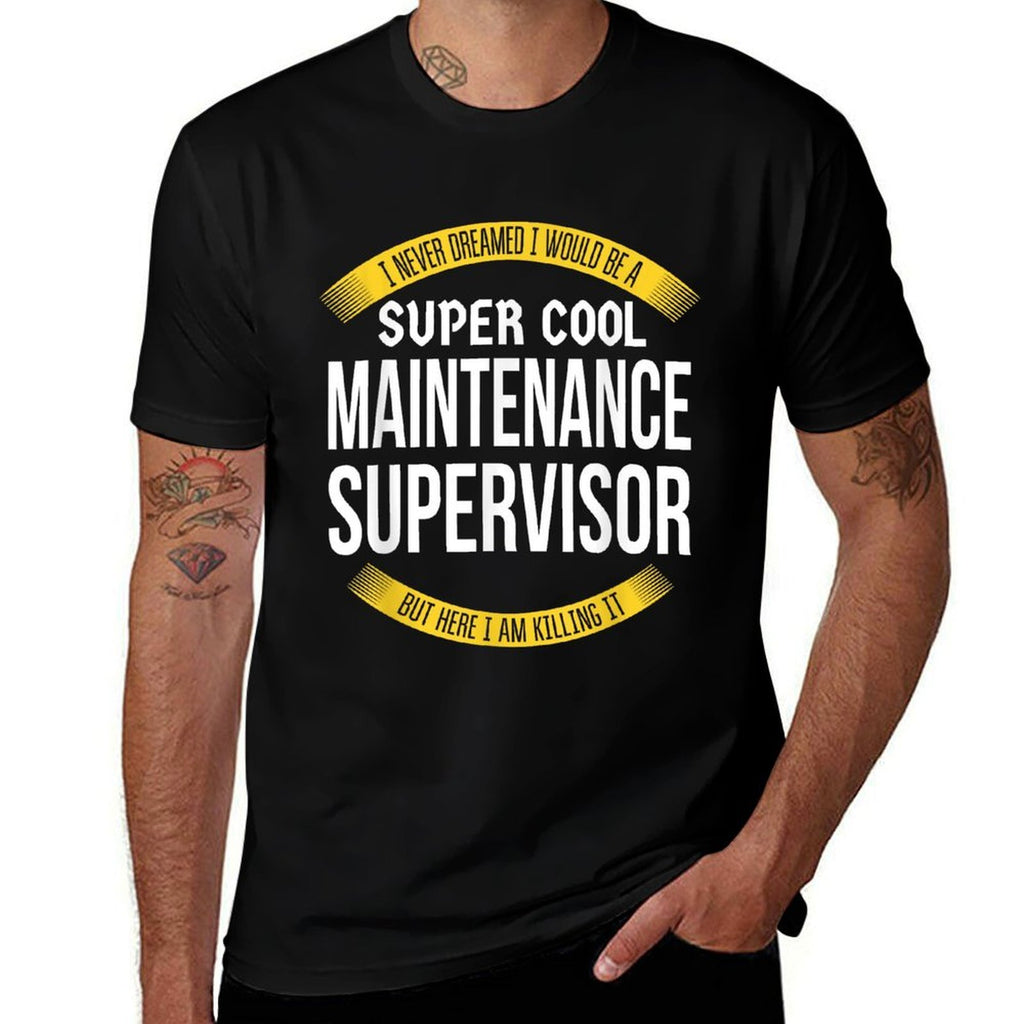 Funny Maintenance Supervisor Tshirts Gift Appreciation  Oversized Silhouette T-Shirt
