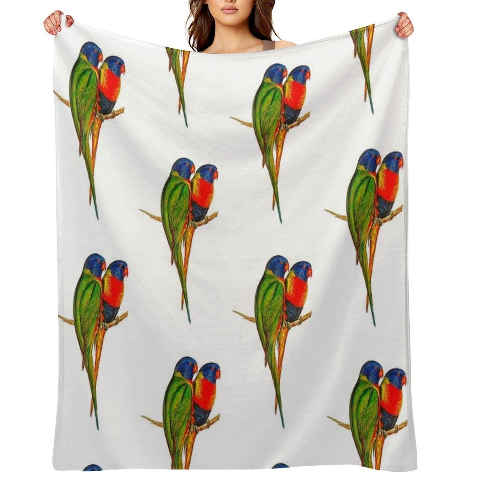 Rainbow Lorikeet Bird Australian Shrink-resistant Throw Blanket