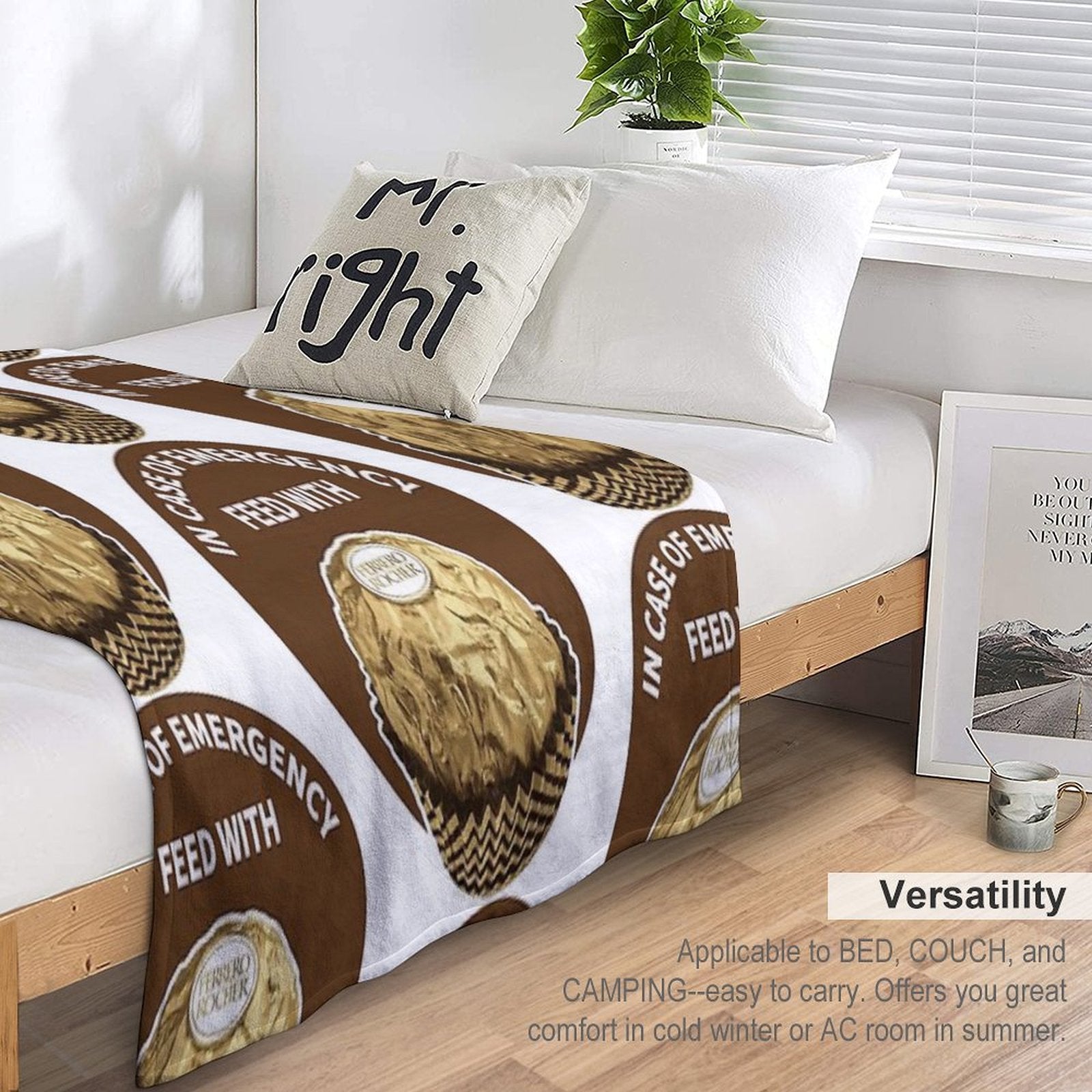 In Case Of Emergency Feed With Ferrero Rocher Machine-washable Throw Blanket