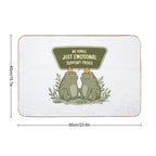 No Kings, Just Emotional Support Frogs – Funny Cute Frog Design  Absorbent Bath Mat