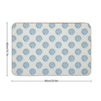 Scallops And Spots Neutral And Blue  Toxin-Free Bath Mat