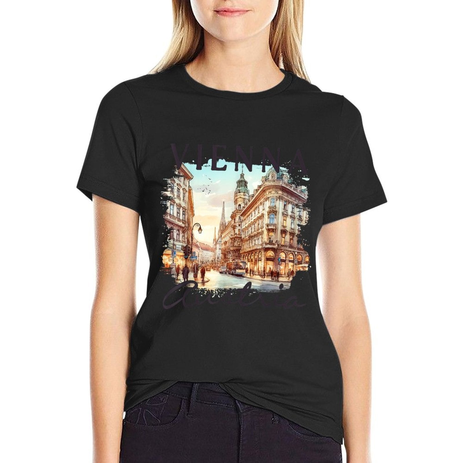 Vienna Austria Traveling Trip Souvenir Meet Me In Vienna  Versatile T-Shirt