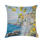 A Summer on The Italian Coast Soft Shrink-Resistant Throw Pillow