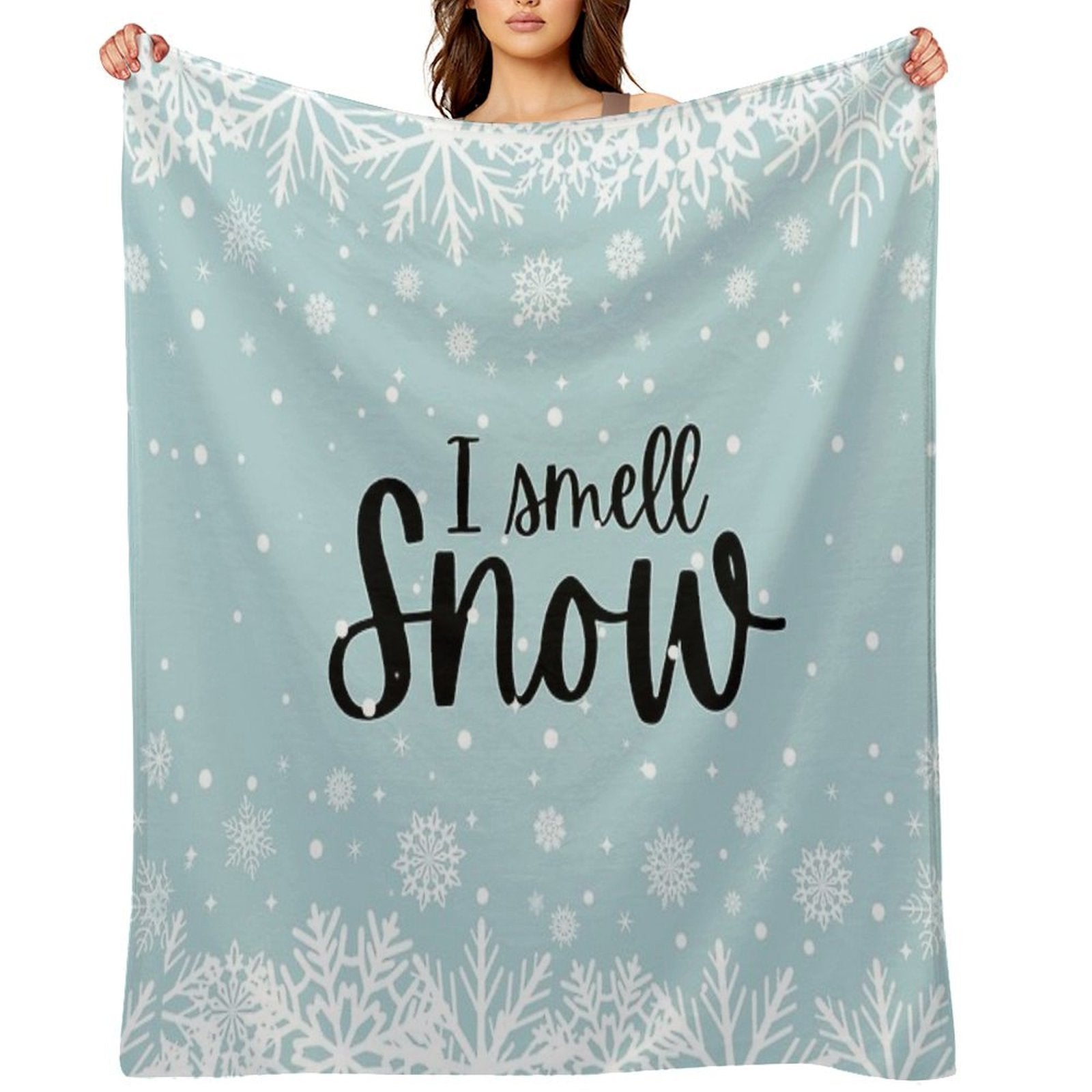 I Smell Snow Wrinkle-free Throw Blanket