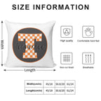 Checked T - Tennessee Soft Decorative Cover Throw Pillow