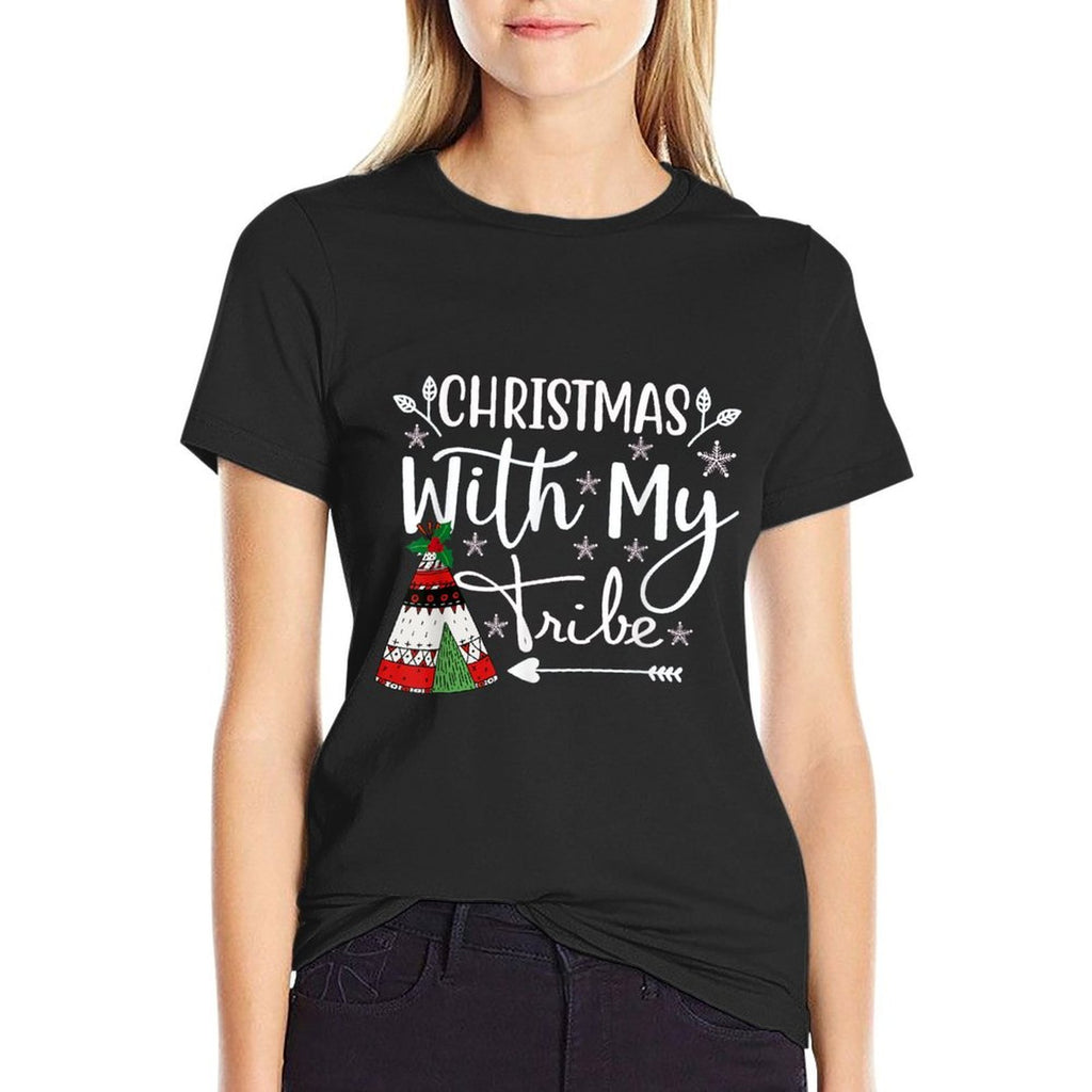 Christmas with My Tribe Red Plaid Family Matching Outfit  Odor-resistant T-Shirt