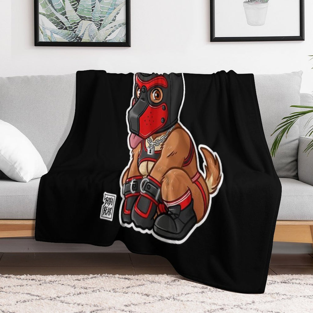 PLAYFUL PUPPY - RED MASK - BEARZOO SERIES Comfort Throw Blanket