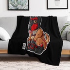 PLAYFUL PUPPY - RED MASK - BEARZOO SERIES Comfort Throw Blanket