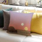 Tatooine Sunset Soft Hidden Zipper Throw Pillow