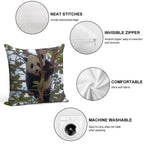 Baby Panda Xiao Qi Ji at The National Zoo Soft High-Density Material Throw Pillow