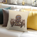 Freya Driving Her Cat Chariot Soft Style Accent Throw Pillow