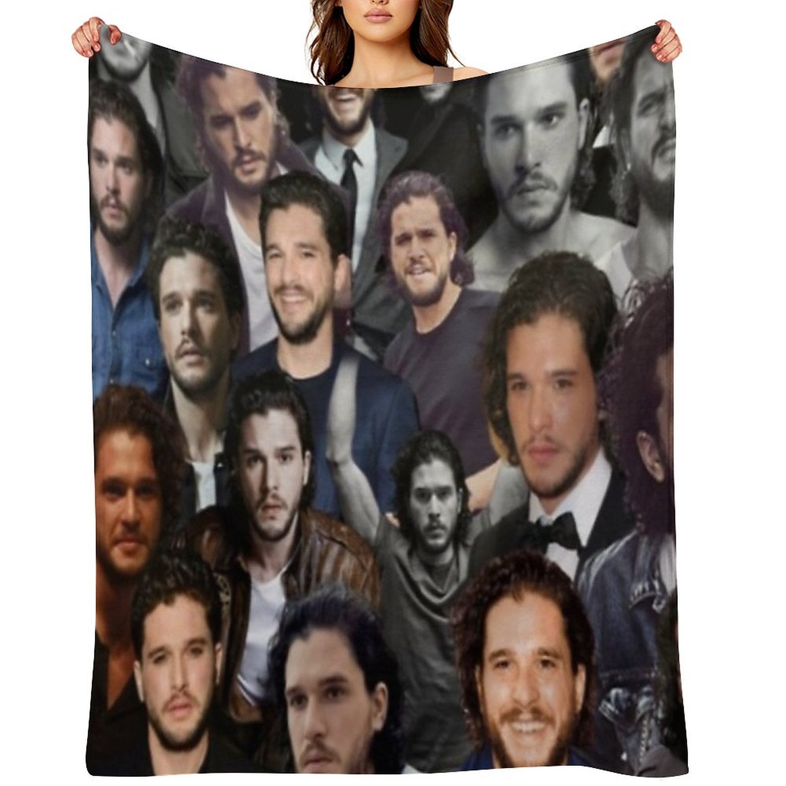 Kit Harington Collage Comfort Throw Blanket