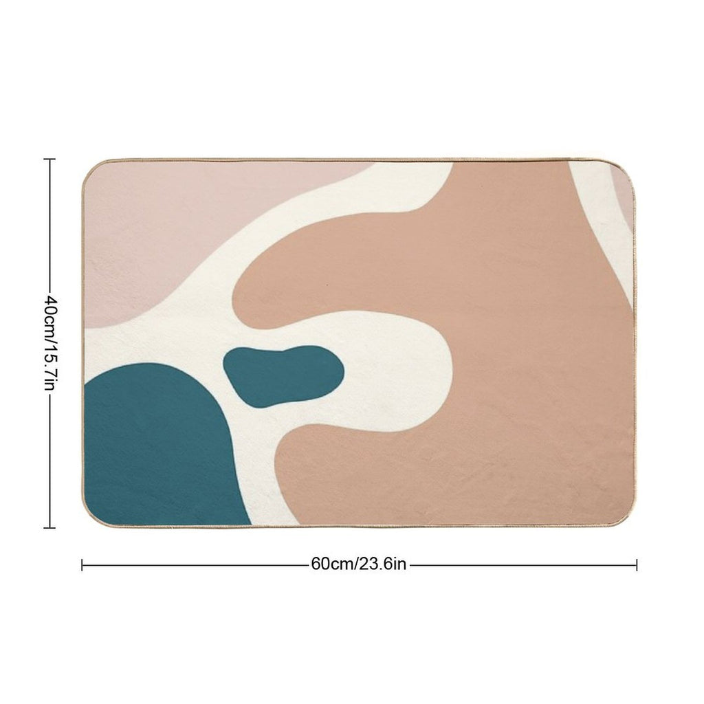 Abstract Art Nordic Blush Pink Colors Durable Bath Mat