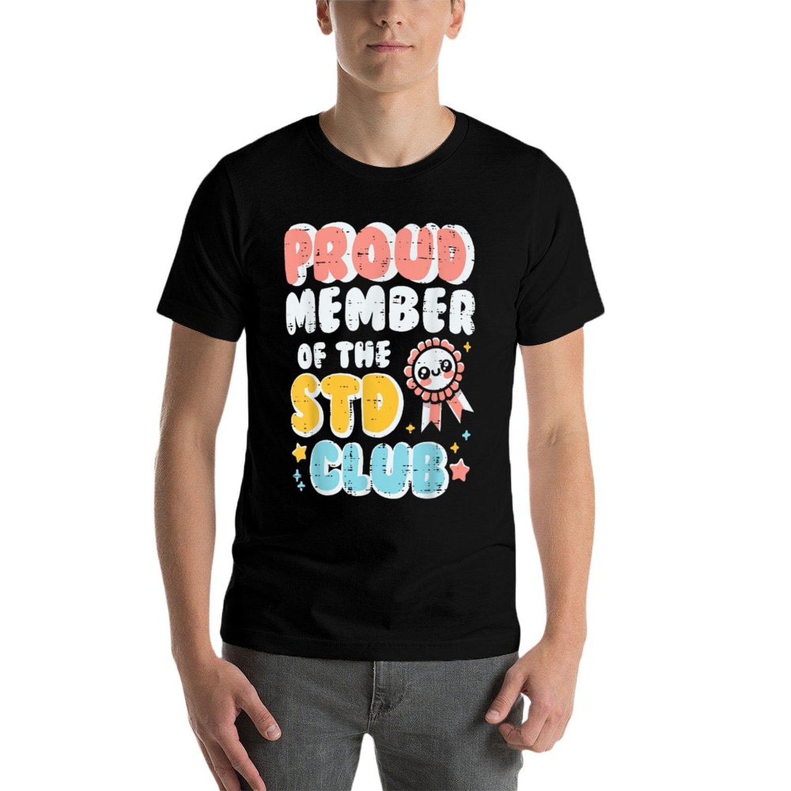 Inappropriate Proud Member Of Club Humor Joke Men Women  Oversized Silhouette T-Shirt