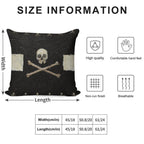 Pirate Skulls - Black Soft Skin-Friendly Throw Pillow