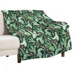 Dragon Fire Dark Green Velvety-soft Throw Blanket