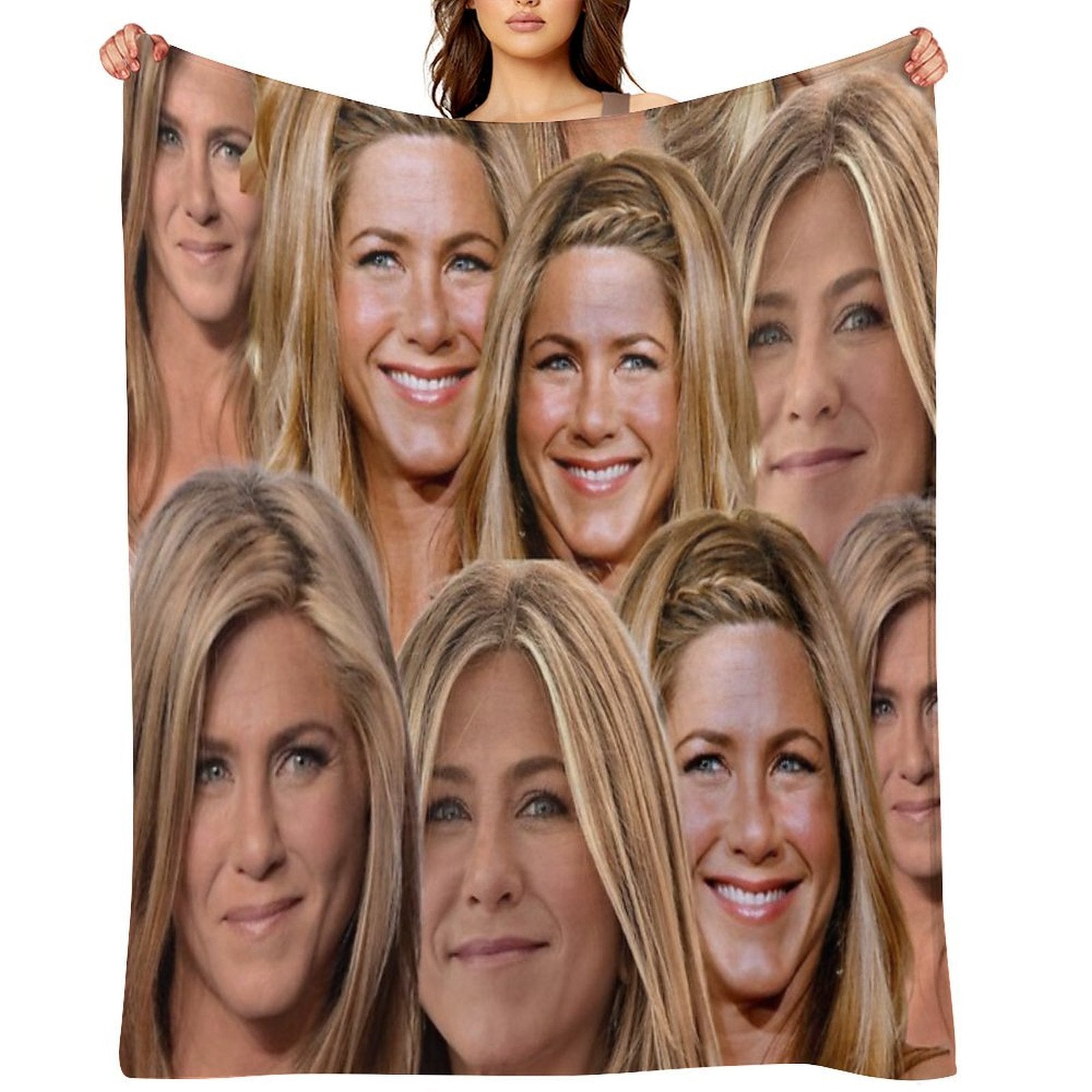 Jennifer Aniston Collage Machine-washable Throw Blanket