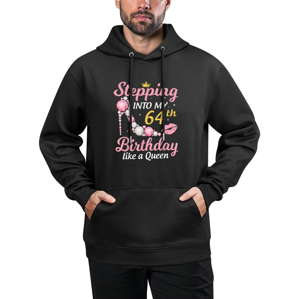 Stepping Into My 64th Birthday Like A Queen Happy To Me Mom All-Day Comfort Hoodie