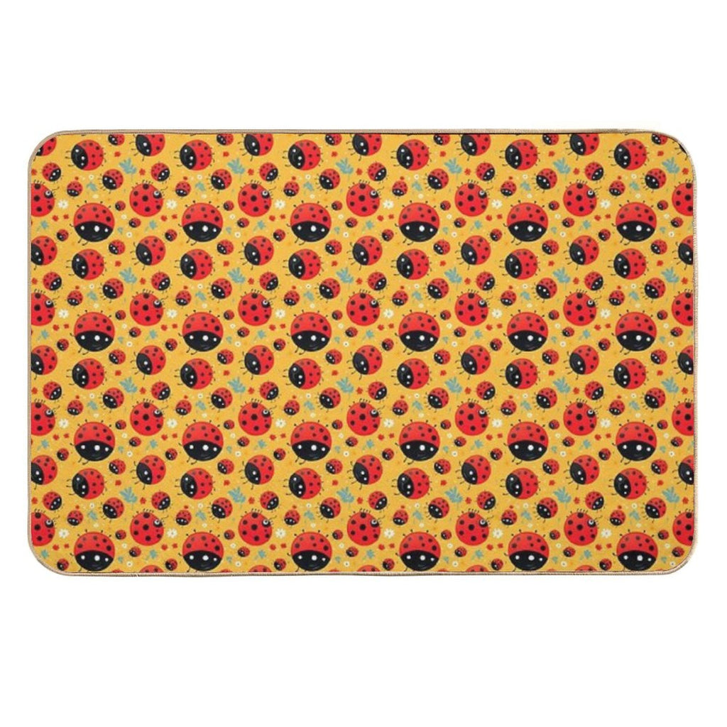 Lovely Ladybugs  Easy Maintenance Bath Mat