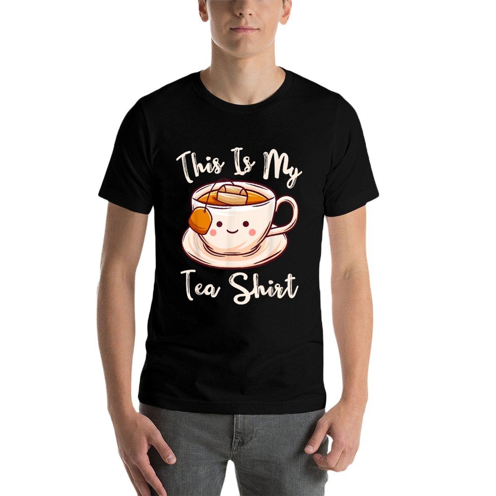 Tea Drinker Tea Lover This Is My Tea Tea Humor Drinker  Oversized Silhouette T-Shirt