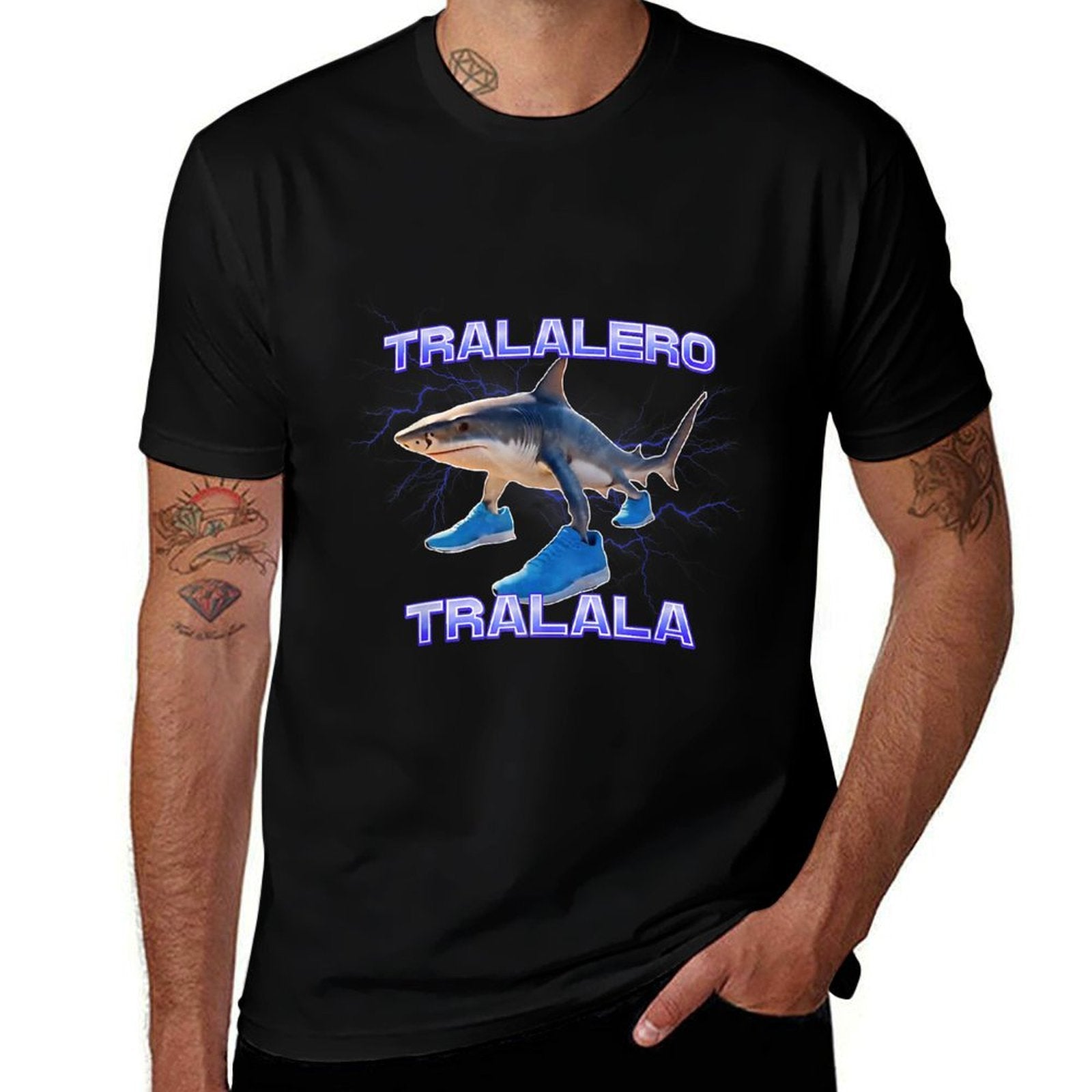 Tralalero Tralala Bootleg Brainrot Italian Brainrot Meme  High-quality Stitching T-Shirt