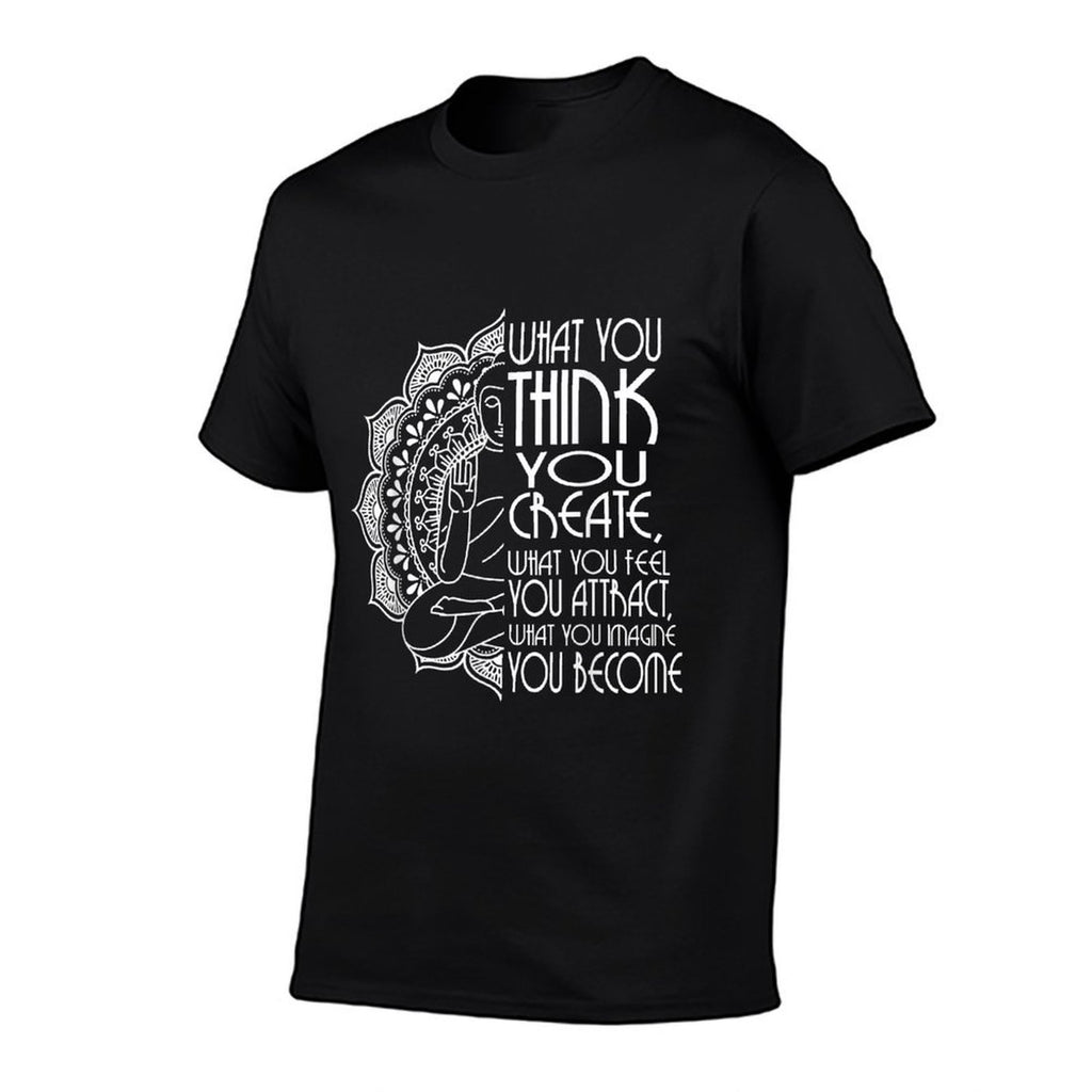Law Of Attraction Spiritual Buddha Meditation Gifts Men Yoga  Fade-proof Color T-Shirt