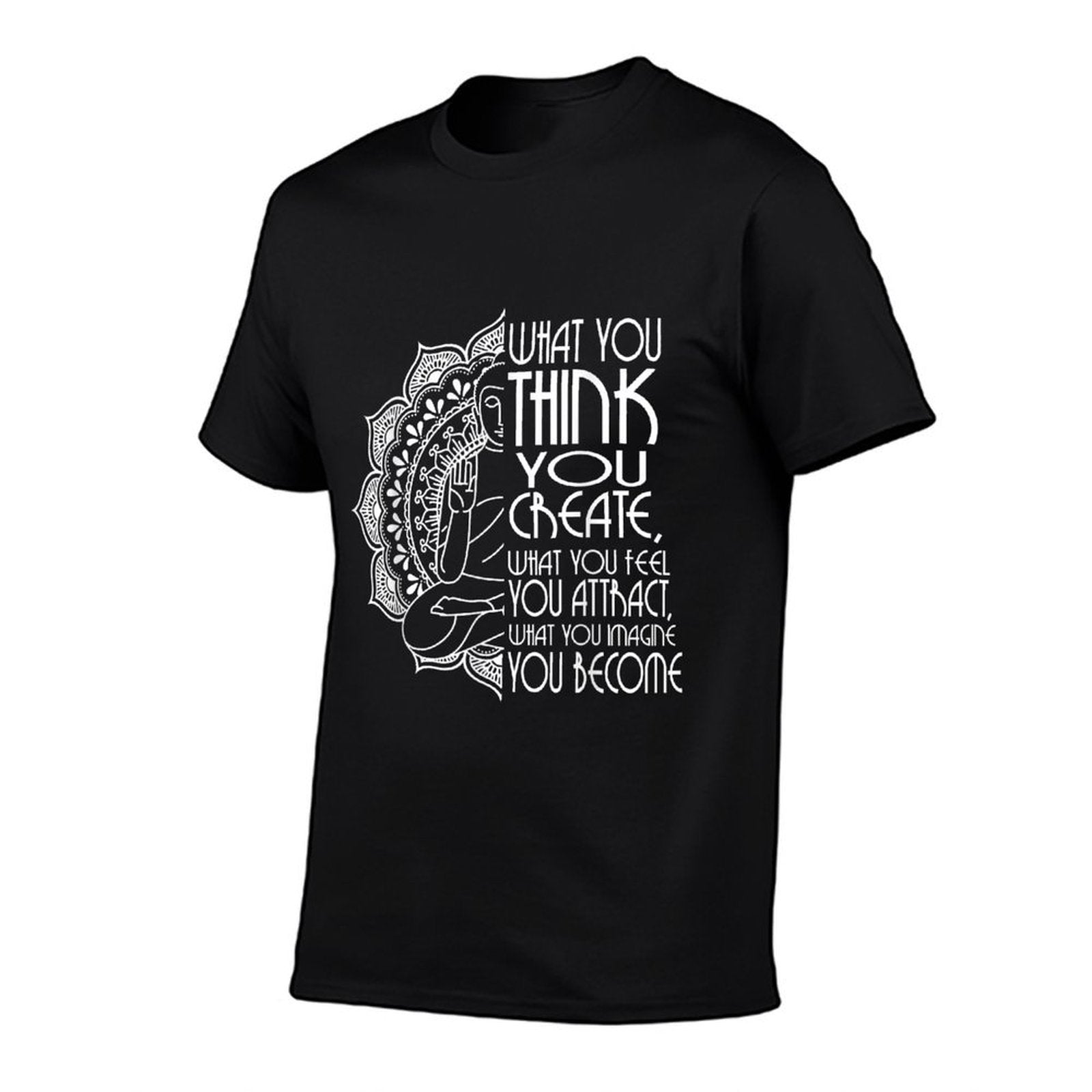 Law Of Attraction Spiritual Buddha Meditation Gifts Men Yoga  Fade-proof Color T-Shirt