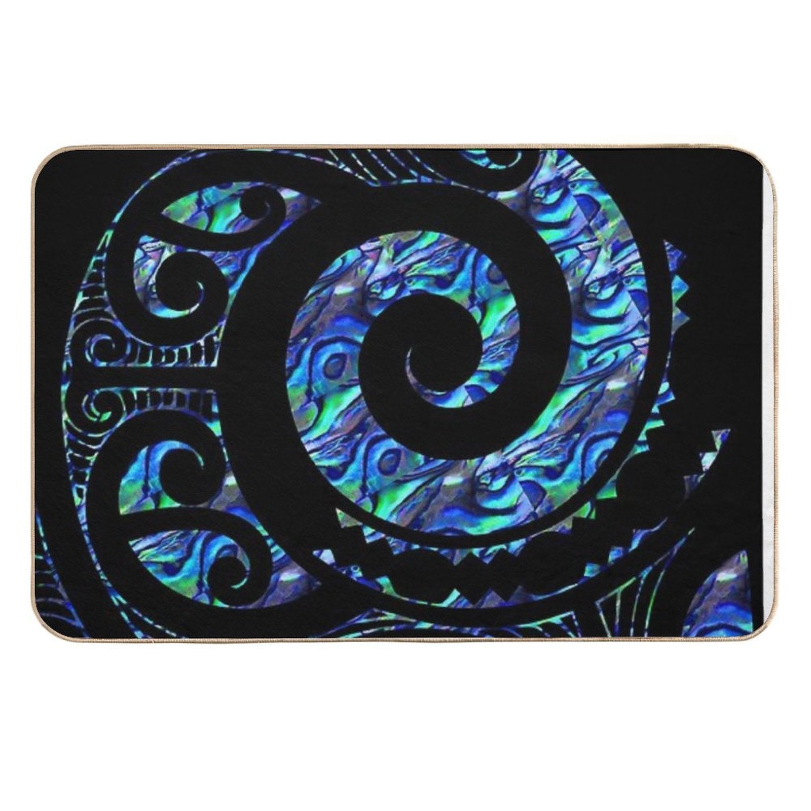 New Zealand Māori Paua Tattoo Koru Design  Versatile Bath Mat