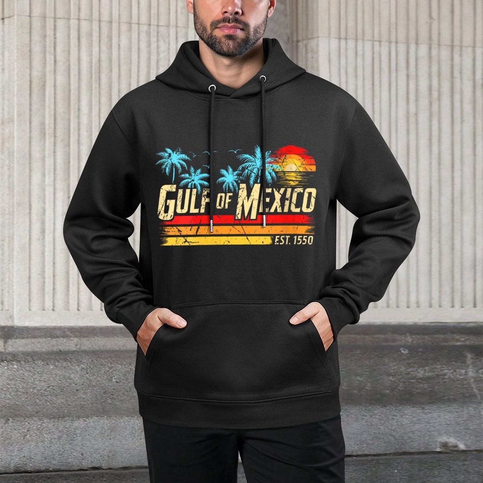 Womens Gulf of Mexico Forever Retro Vintage Beach Mens Women Relaxed Fit Hoodie