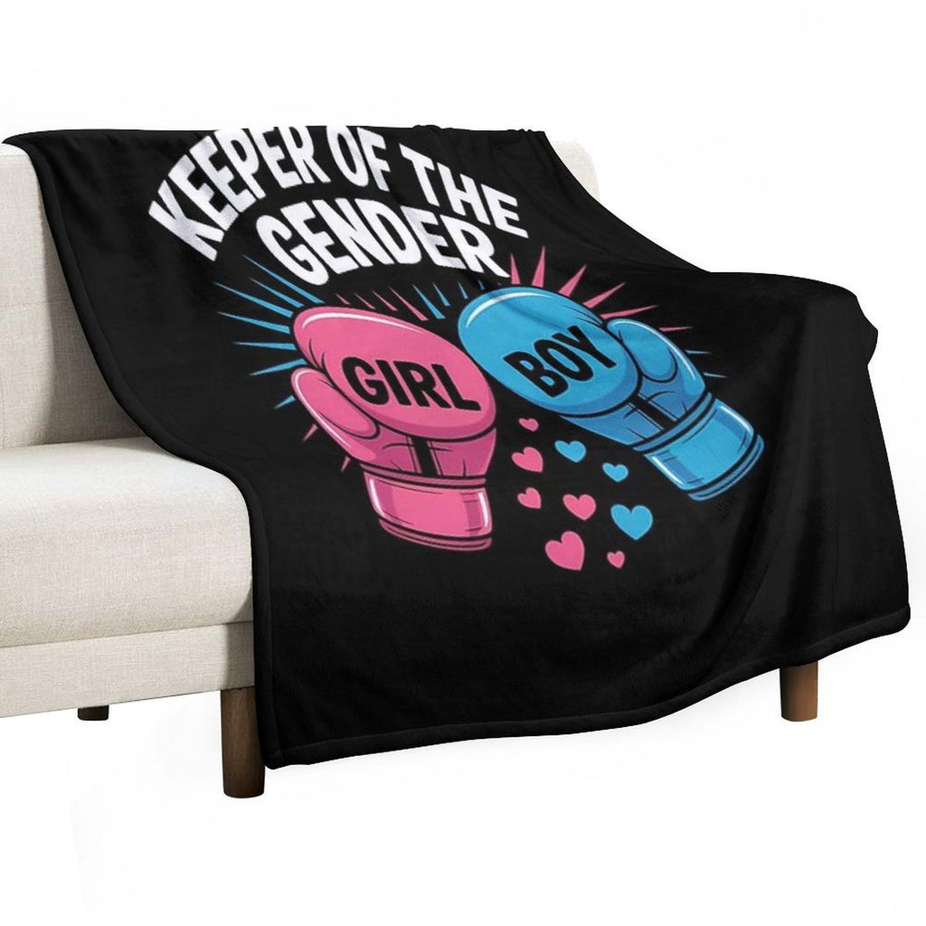 Gender Reveal Party Keeper Of Gender Boxing Pink Or Blue Travel-friendly Throw Blanket