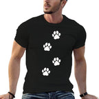 Paw Print Dog Cat Pet Lover for Men Women Girls Kids  Heathered Texture T-Shirt