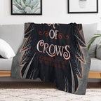 Six of Crows Book Cover Sustainable Throw Blanket