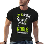 Life´s About Goals Soccer Player Boys Kids Youth  Stretchy T-Shirt